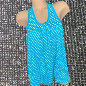 Victoria secret pink tank blue hearts logo monogram cute y2k 2000s  girly chic